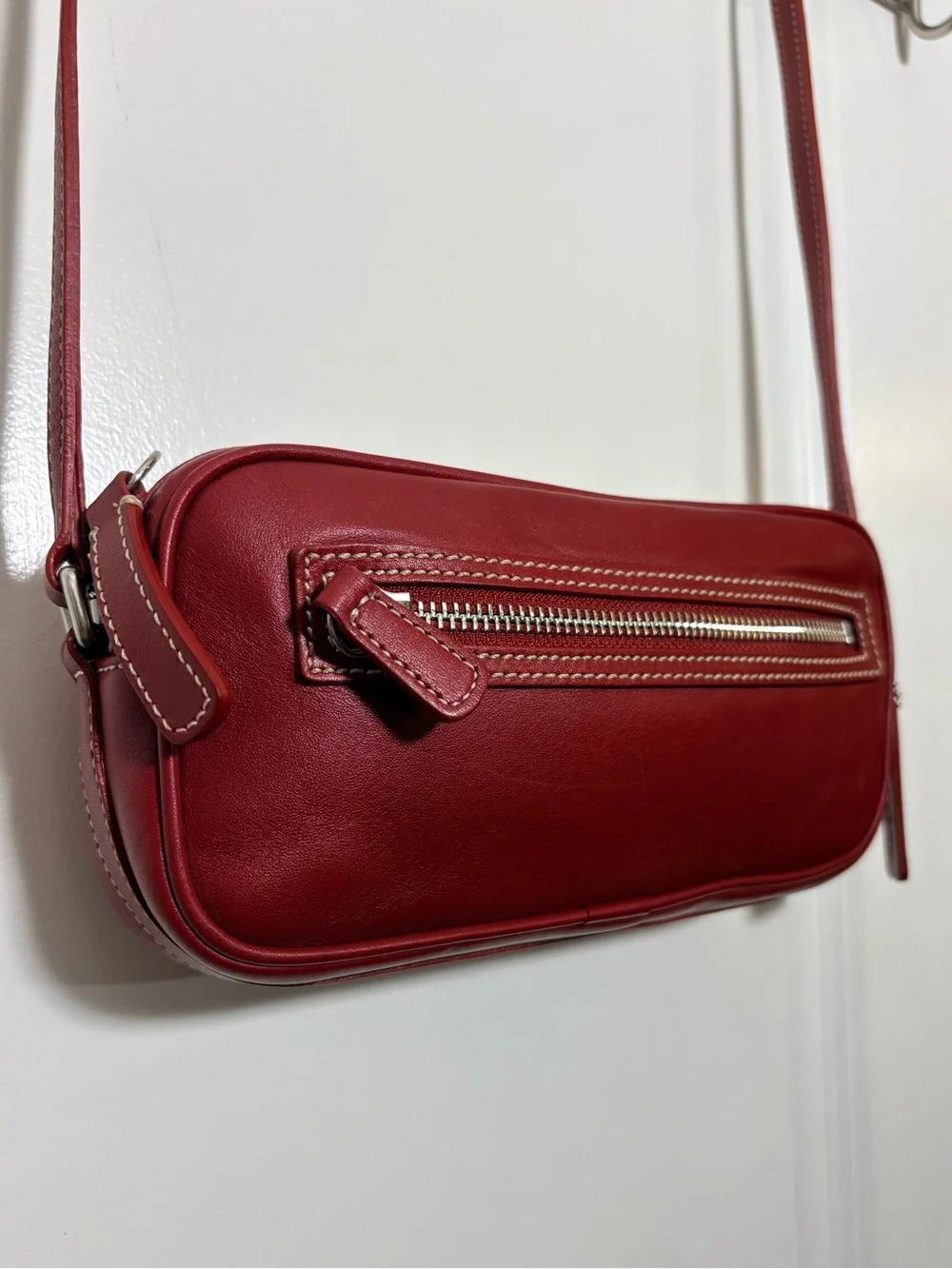 2002 Coach 9589 Red Legacy West Camera Bag Crossbody - Picture 4 of 15